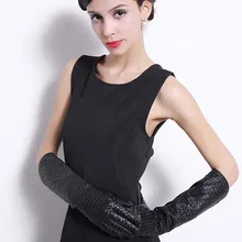 Женские кожаные Перчатки продажи Для женщин длинные кожаные Перчатки