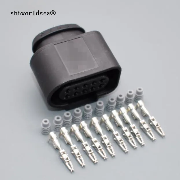 

shhworldsea 10 Pin 1.5mm car waterproof wire connector auto electrical plug socket 1J0973715 1J0 973 715 for vw for audi