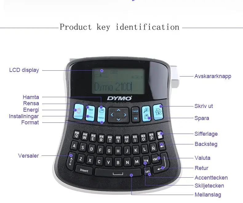 LM-210D ручной принтер для печати этикеток менеджер этикеток для dymo LM210D кабельная наклейка принтер этикеток все английские печатные машинки 210D