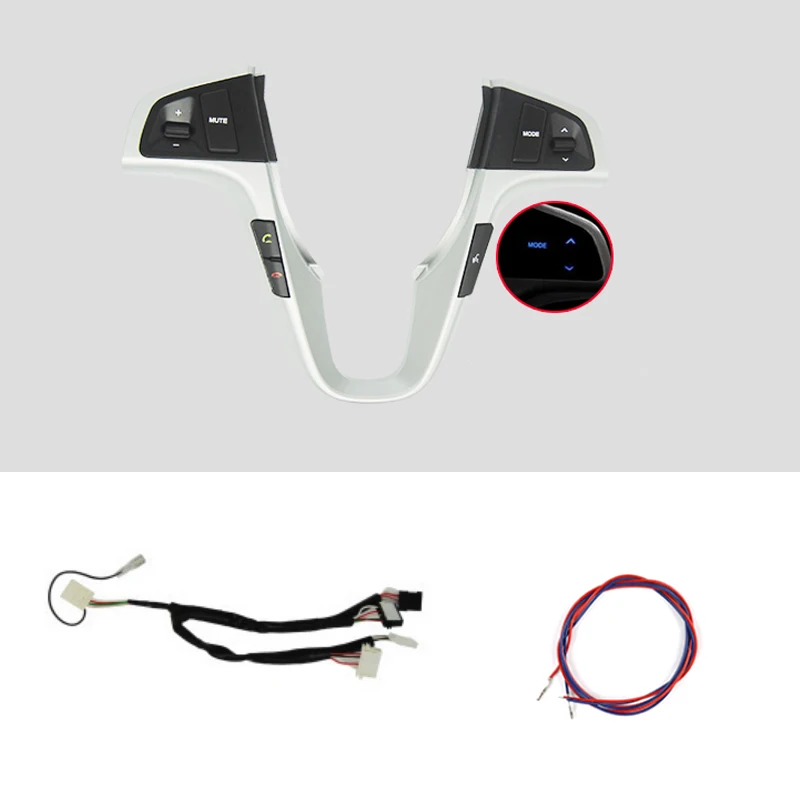 Синяя подсветка с bluetooth для Hyundai VERNA SOLARIS многофункциональные кнопки управления