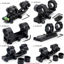 TriRock 6 стилей крепление для прицела 25,4 мм 30 мм двойное кольцо консольные Крепления подходят 20 мм Пикатинни