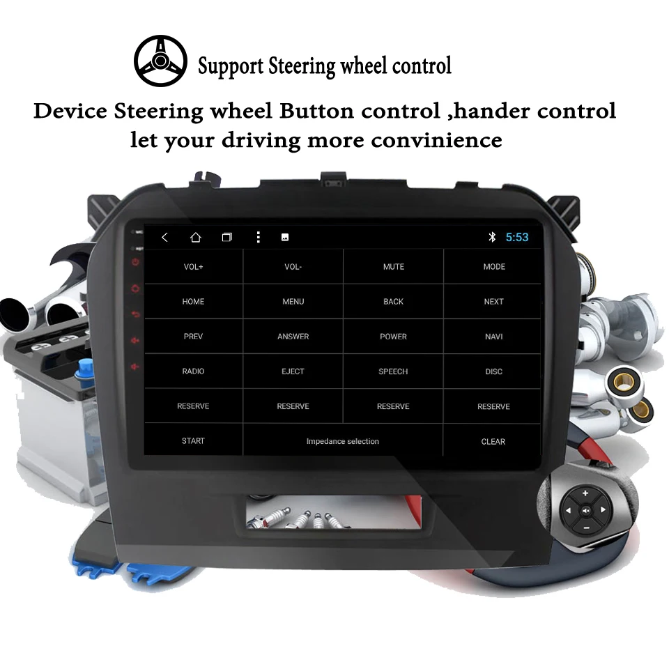 Deckless Octa Core 6 + 128G Android 10 0 автомобильный DVD GPS навигатор стерео плеер для SUZUKI Vitara 2015 2019