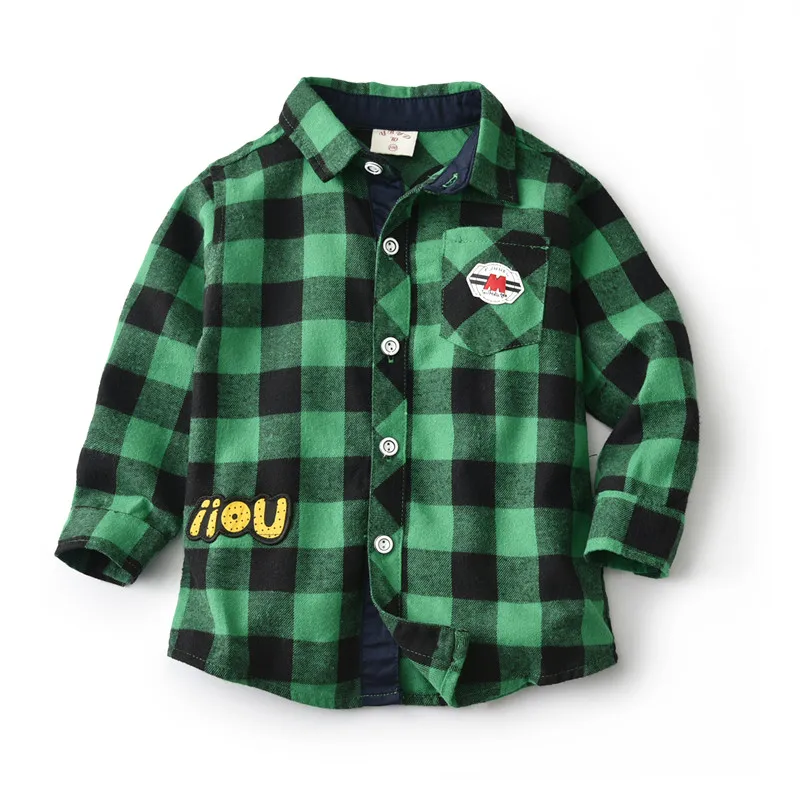 Green Shirt for Boys Cotton Toddler 2019 Cotton School Uniform Shirts