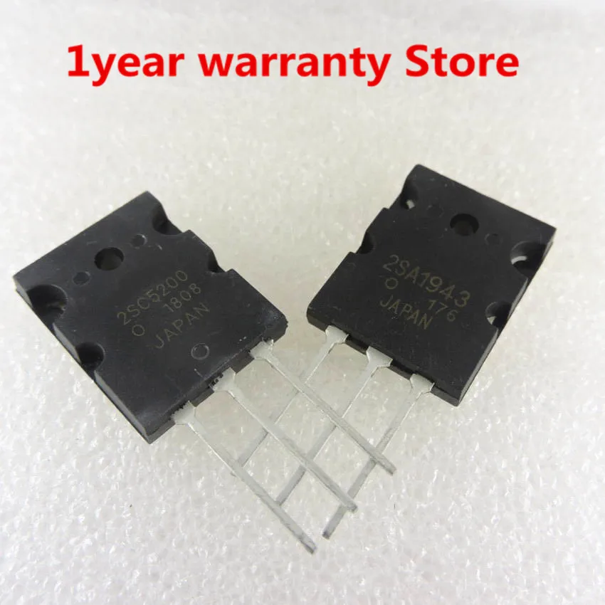 

2017+ 100% new imported original 2SA1943 2SC5200 A1943 C5200 TO-3P high-power audio power amplifier tube (1/ set)