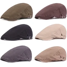 Мужская классическая простая Кепка для вождения в гольф, Кепка для таксиста, Регулируемая Кепка Newsboy с плоским плющом, HATCS0512