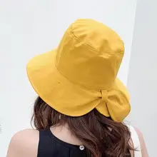 BINGYUANHAOXUAN модные мягкие лук Панама шапки черный, желтый боб кепки хип хоп Gorros для женщин Панама рыбалка, рыбак шляпа