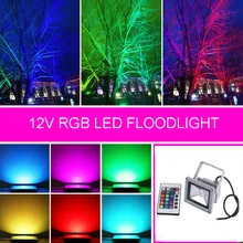 12V DC IP65 Waterproof LED Flood Light 10w 20w 30w 50w RGB Remote Control Outdoor Lighting,Led Floodlight waterproof rgb led flood light 10w 20w 30w ac85 265v reflector led spotlight floodlight outdoor lighting with remote control