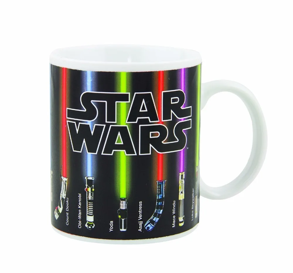 Star Wars Lightsaber Heat Reveal Mug Color Change Coffee Cup Sensitive ...