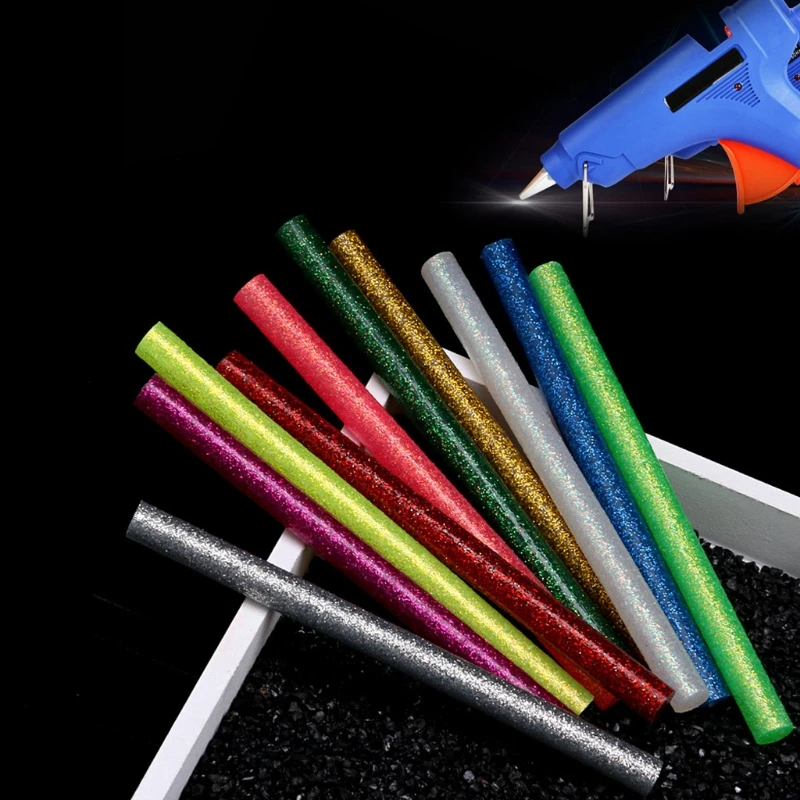 5 шт./компл. цветные палочки термоклея 7 мм Клей Ассорти блестящая наклейка палочки Professional для Электрический клеевой пистолет Craft ремонт