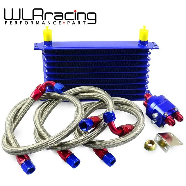 WLR RACING Universal OIL COOLER 10Row 10AN Aluminum Engine Transmission