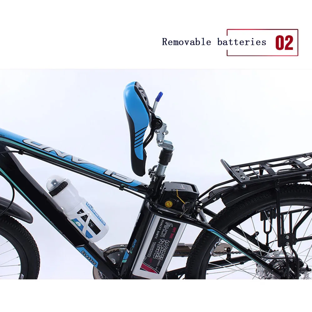 Sale battery bike Aluminum alloy 48V panasonic lithium battery mountain bike 26 inch 250W brushless electric bike 9