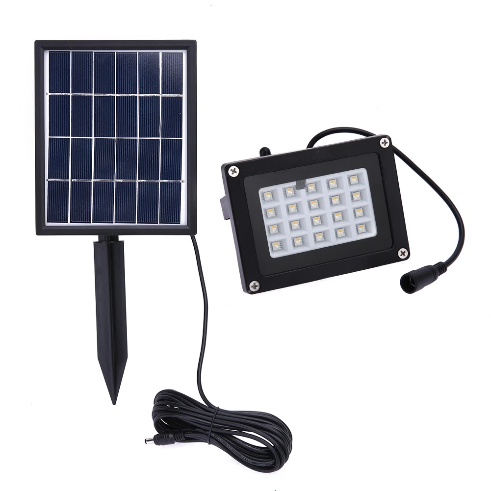 

3W 20LED Solar Powered Panel Floodlight Night Sensor Outdoor Garden Lamp