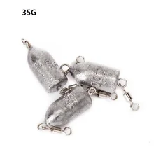 35 г пуля рыболовные свинцовые грузила с двойным поворачивается Рыбалка свинец Вес 10 шт./лот