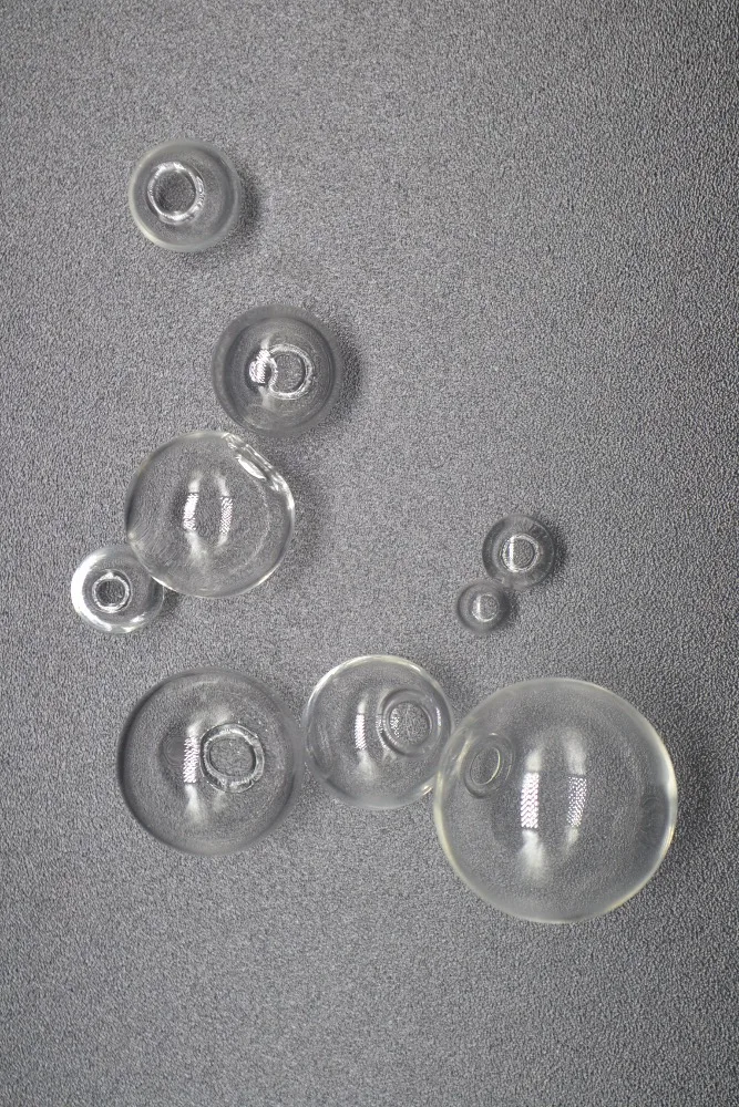 Glass bottles 10pcs 6-40mm empty round ball wish bottles pendant charms DIY vials