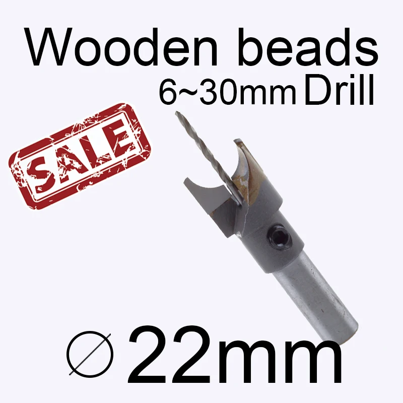 22mm 0.866in wood bead drill bit with 2mm hole Tungsten alloy spherical