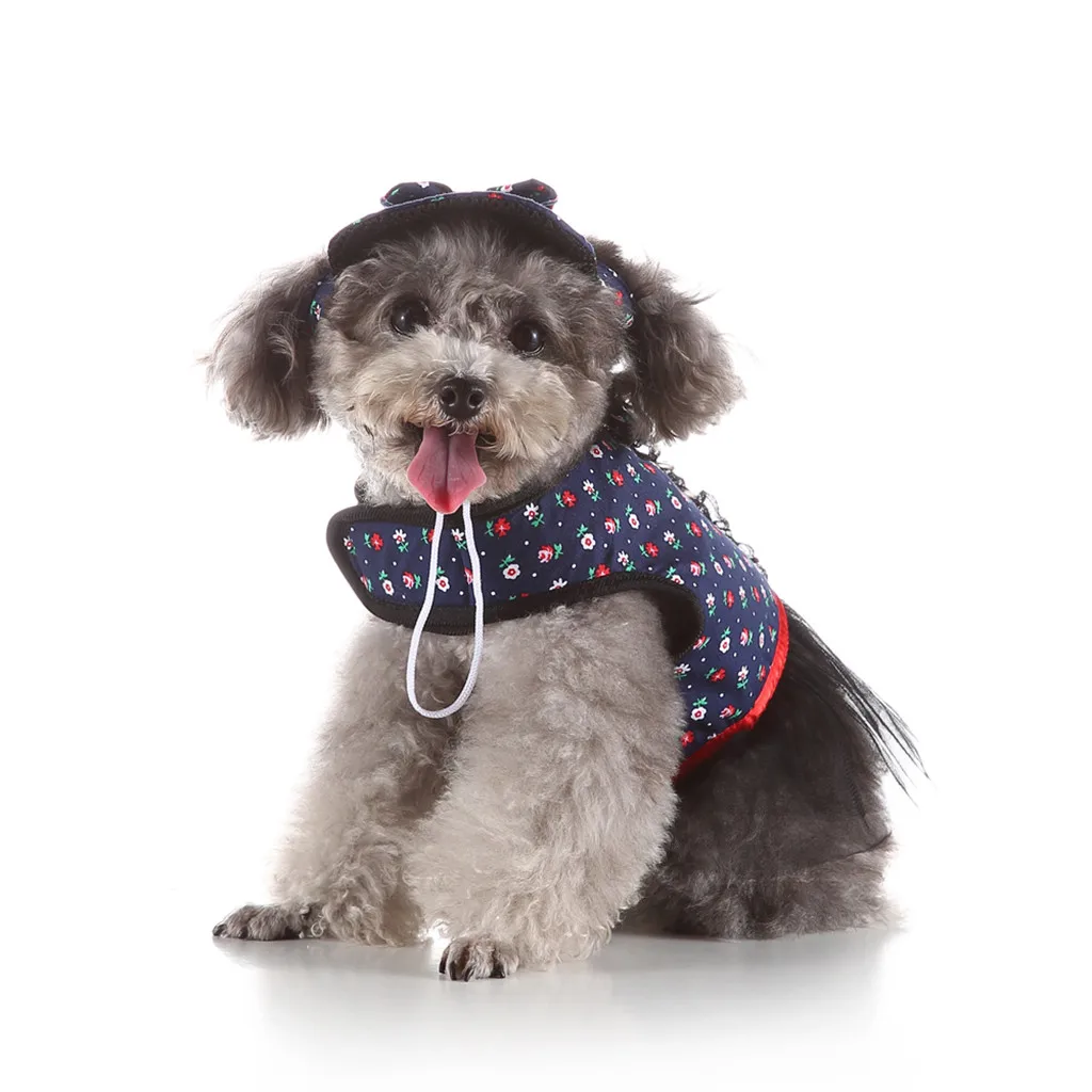 

Pet Dog Chest Strap Striped Tie Neck Chest Dot Belt Comfort Vest Cat Chest Clothes summer dog collar perro szelki dla psa