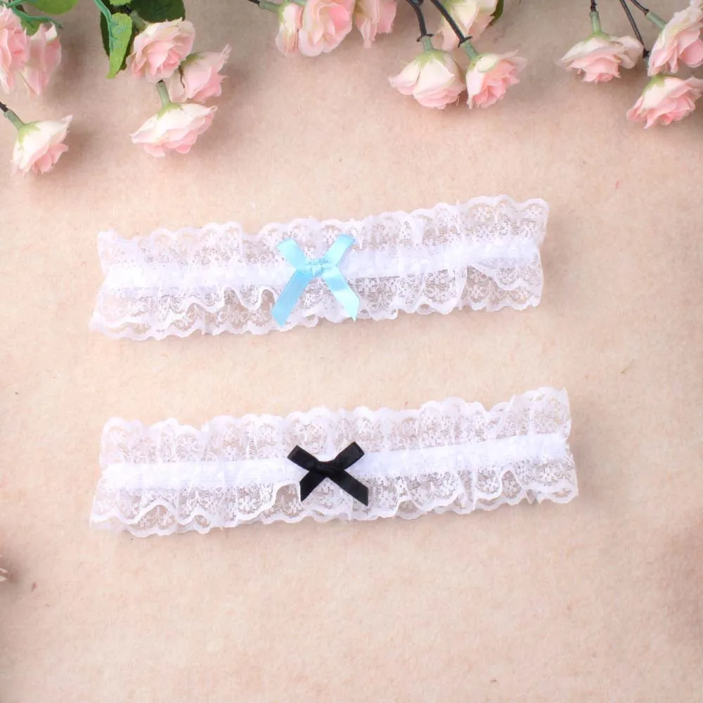 Women Sexy Lingerie Lace Floral Garter Belt Bowknot Leg Loop Wedding