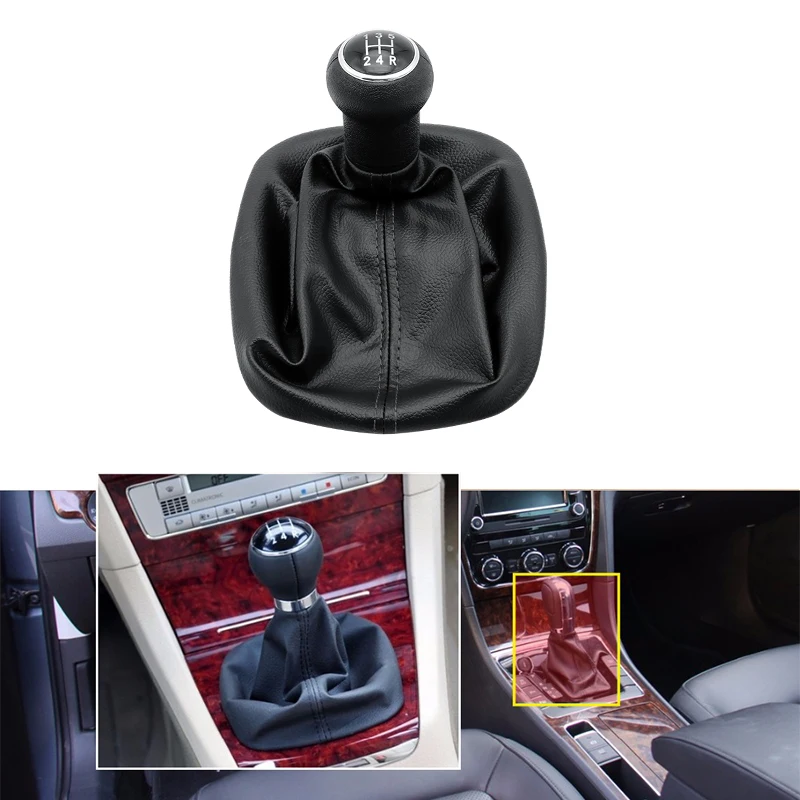 

Car Accessories 5 Speed Gear Shift Collars with Knob PU Material Auto Interior Parts for 1998-2005 Volkswagen Passat B5
