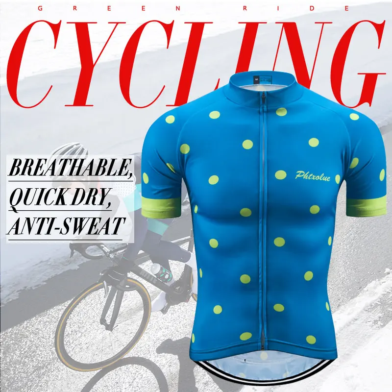 Phtxolue 2019 ropa de ciclismo para hombre conjunto de ciclismo ropa de bicicleta transpirable Anti-UV ropa de bicicleta/conjuntos de Jersey de Ciclismo de manga corta