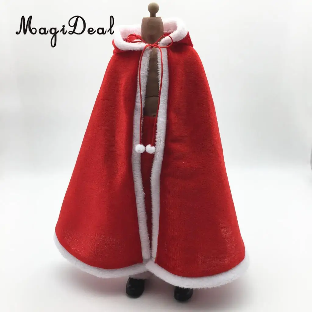 MagiDeal 1:6 Christmas Cloak Xmas Cape Clothes for 12inch Action Figure Body