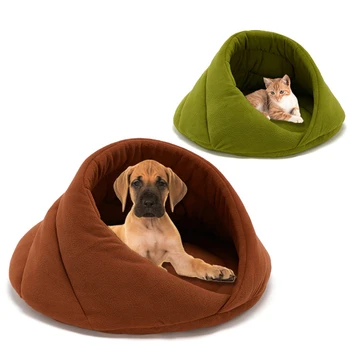 

Soft Polar Fleece Dog Beds Mat Winter Warm Pet Heated Mat Small Dog Puppy Kennel House for Cats Sleeping Bag Nest Cave Bed