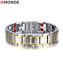 Энергетический Браслет для здоровья, роскошный браслет из магнетита Германия, браслет на цепочке, модный магнит, браслет для мужчин, здоровые ювелирные изделия