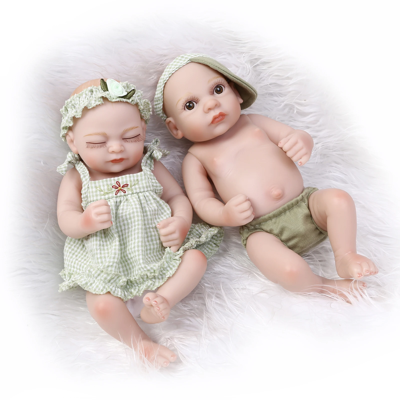 Baby toys non toxic silicone reborn doll Mini cute bath soft simulation