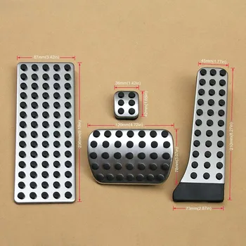 

Clutch Car Pedal Cover Kit Interior Non-slip Pads For Automatic Transmission