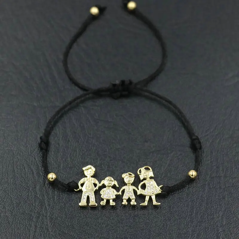 BPPCCR Dear Dad & Mum Boy Girl Red Rope String счастливые браслеты с амулетами для мужчин женщин