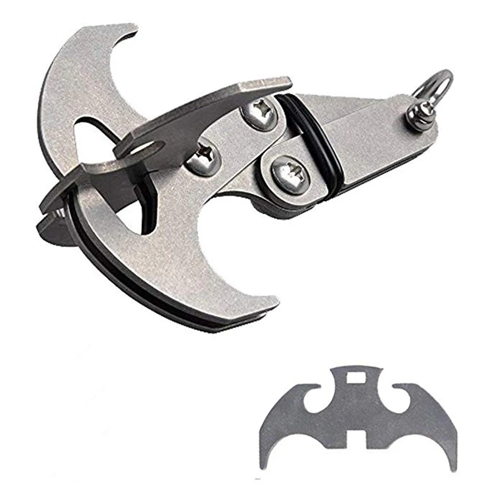 

Multifunctional Stainless Steel Gravity Hook Survival Folding Carabiner Hook Climbing Claw Gravity Carabiner for Outdoor Life