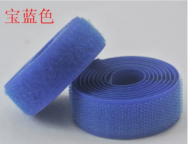 

5m/lot 2cm Hook & Loop dark blue Adhesive Fastener Tape children clothes polyester tape diy accessories2183