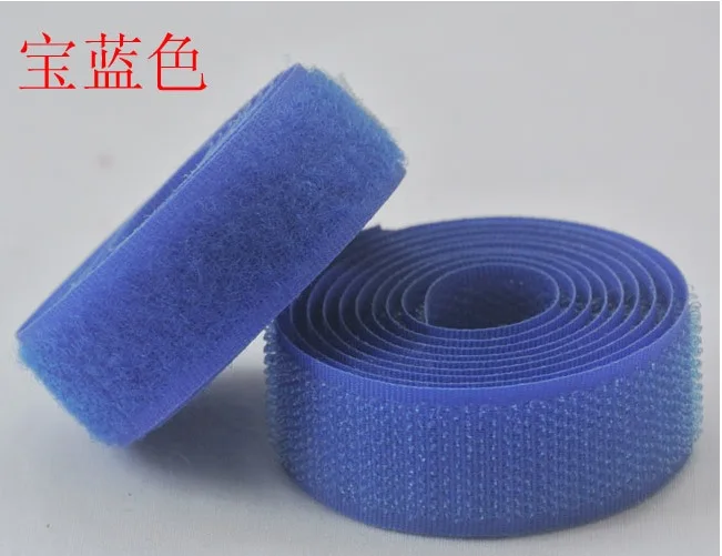 5m/lot 2cm Hook & Loop dark blue Adhesive Fastener Tape children