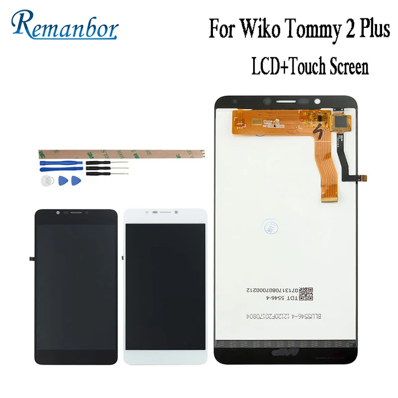 

Remanbor For Wiko tommy 2 plus LCD Display and Touch Screen 5.0 inch Phone Accessories For Wiko tommy 2 plus With Tools Adhesive