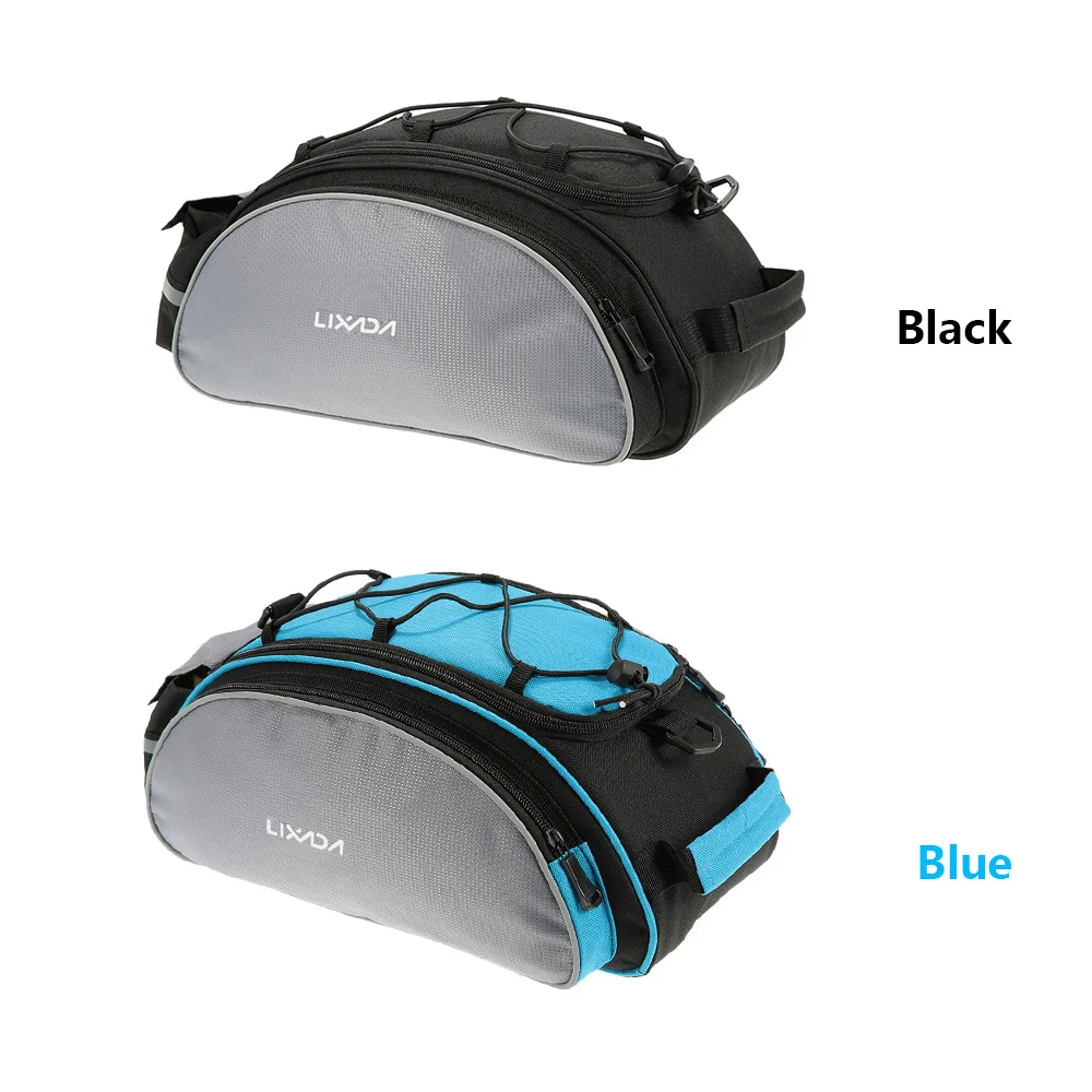 Perfect Lixada 13L Multifunctional Bicycle Rear Seat Bag Outdoor Cycling Bike Rack Seat Bag Trunk Pannier Shulder Bag for casco ciclismo 4