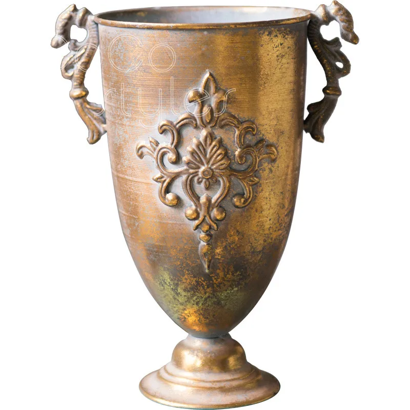 vintage brass vase (1)