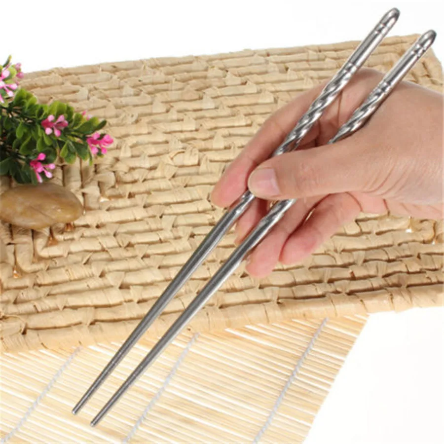 FD3904 new Stainless Steel Chopstick Chinese Non slip Design Chop