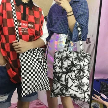 

White Large Canvas Shopping Bags Portable Eco Friendly Foldable Shopping Bag Reusable Tote Bolsas Ecologicas Big Shopper 50Z0012