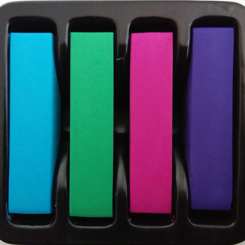 Hot Sale 4 Colors Temporary Hair Chalk Set Soft Hair Crayons Chalk Pastel Painting Professional Blue Hair Dye Coloured Hair Dye