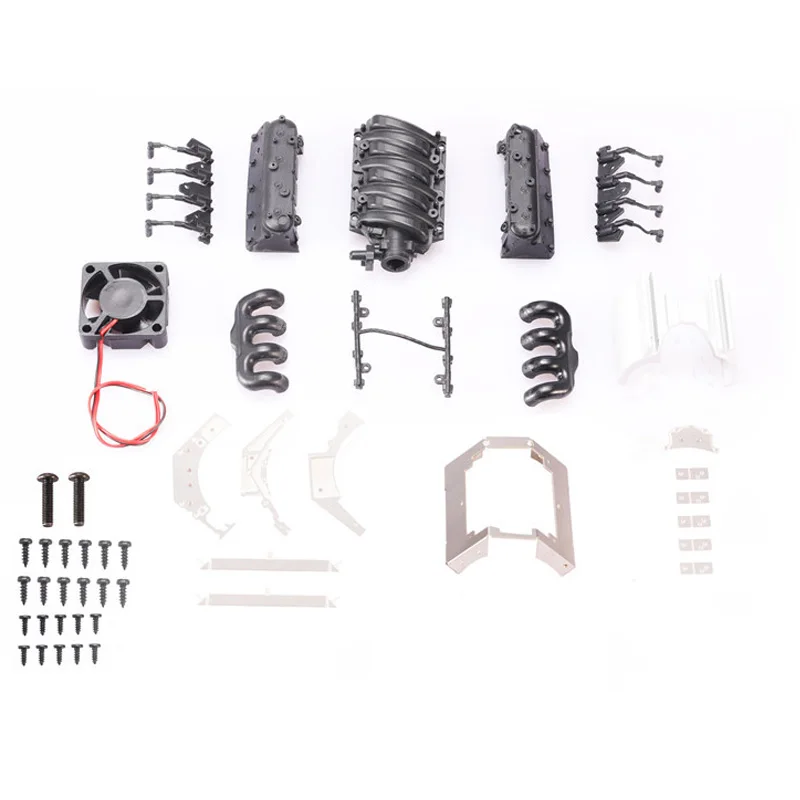 

Simulate V8 6.2 Engine Motor Cooling Fan Radiator For 1/10 Rc Crawler Car Traxxas Trx4 Defender Axial Scx10 Rc4Wd D90 D110