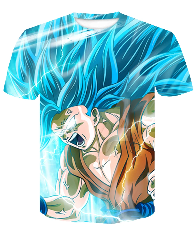 2018 Новое поступление смешно Супер Saiyan Лето Для мужчин дракон мяч майка 3D футболка