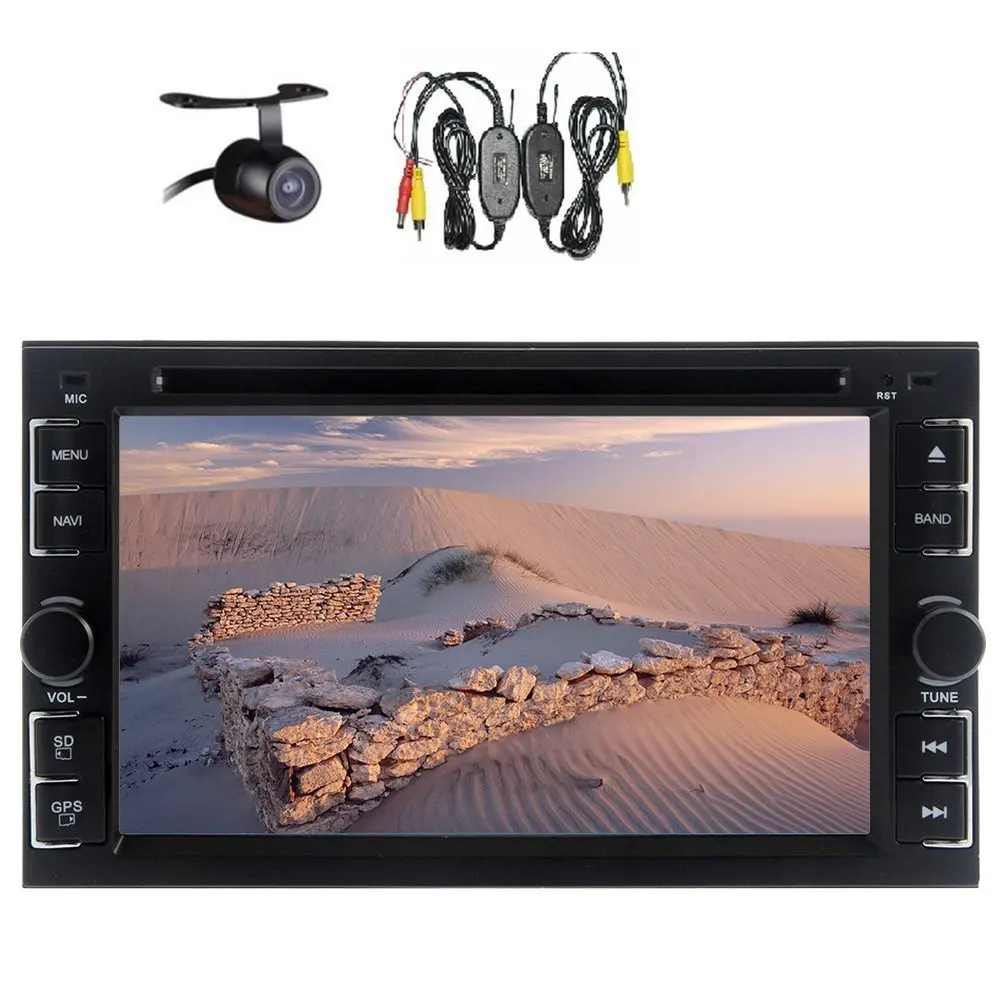 Car Head Unit Stereo 2 Din 6.2 Inch Bluetooth USB/SD IPod RDS AM FM IR