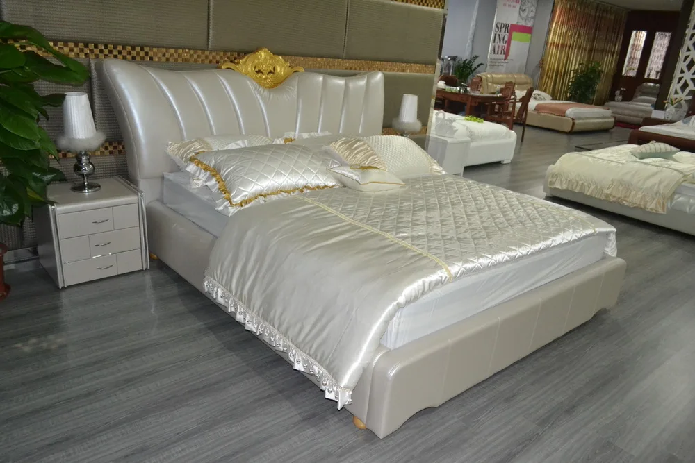 cheap Cabecero Cama Bedroom Furniture Modern Bedroom Furniture Soft Bed Time limited Direct Selling King No Genuine Leather Sofa Beds