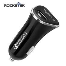 Автомобильное зарядное устройство Rocketek usb 5 в 9 в 12 В Быстрая зарядка QC 3,0 2,0 аксессуары для телефонов htc Xiaomi LG samsung Автомобильное зарядное устройство