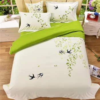 

Duvet Cover with Corner Ties Cotton Embroidered Embroidery All-Season Reversible Design King Sheet Pillowcase