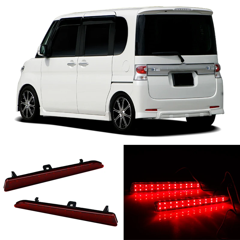 OKEEN 2 шт. светодиодный задний бампер отражатель света для Daihatsu Танто L375 L378 парковка Предупреждение светло-красный светодиодный хвост фары противотуманные лампы