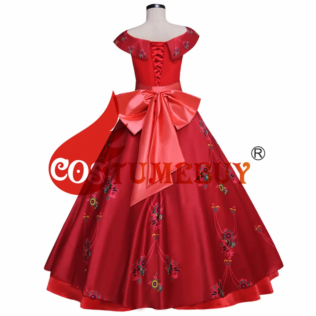 CostumeBuy Elena of Avalor принцесса Елена маскарадный костюм платье для взрослых детей Elena сзади кружевное нарядное красное платье L920