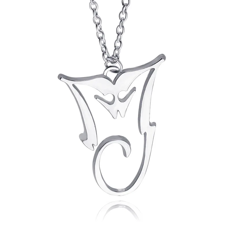 Мода Майкл ожерелье Джексон Серебряный кулон MJ короля попа Триллер Moonwalker MJ Bad ожерелья с логотипом для Для женщин Для мужчин подарки