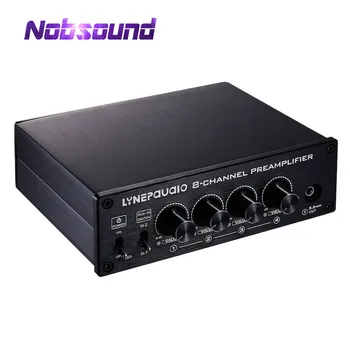 

Nobsound 2-IN-8-OUT Analog Audio Switcher Box RCA/3.5mm Volume Control HiFi Stereo Preamp