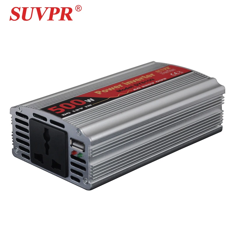 

SUVPR automobile DC 12v to AC 220v power inverter supply 500w modified sine wave car voltage converter universal output socket