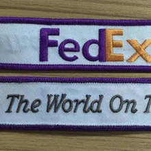 Fedex мире по времени Авиации брелок Ткань Вышивка пилот Брелоки ювелирные